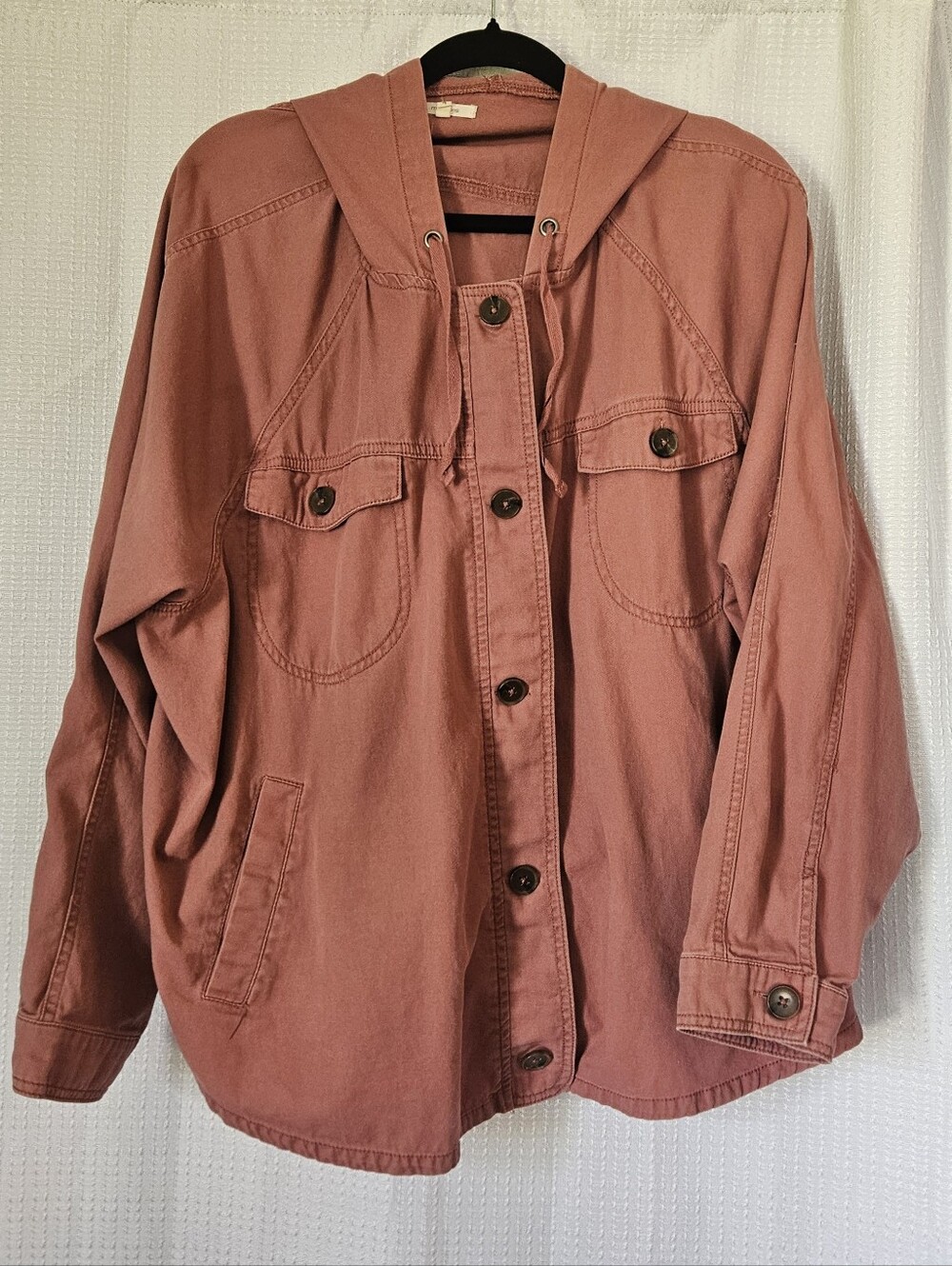 Maurices Dusty Pink Cotton Jacket Plus Size 4